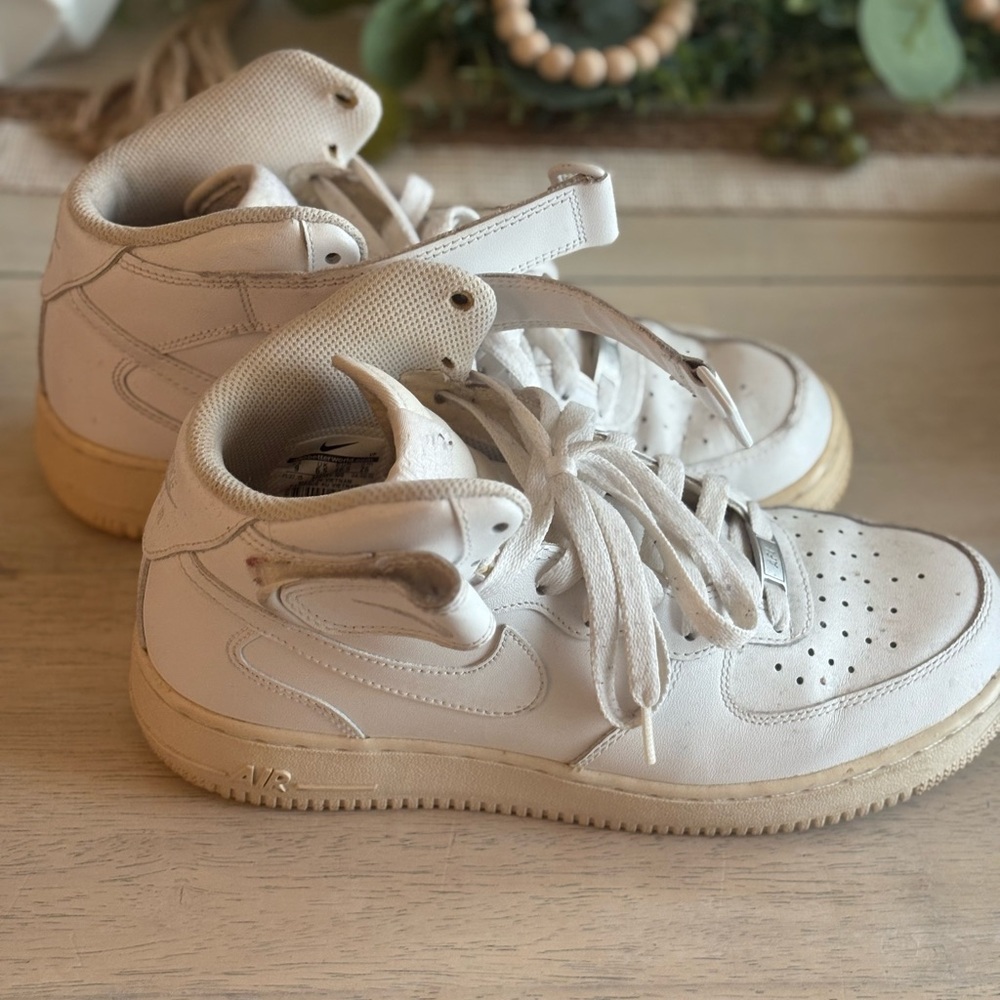 Nike White Air Force One mids